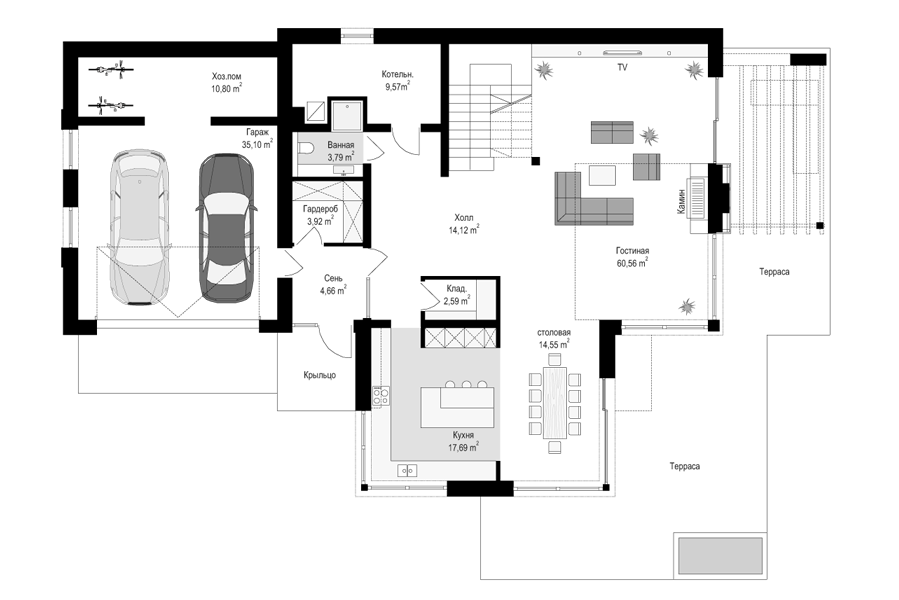План проекта дома S8-399 фото 1