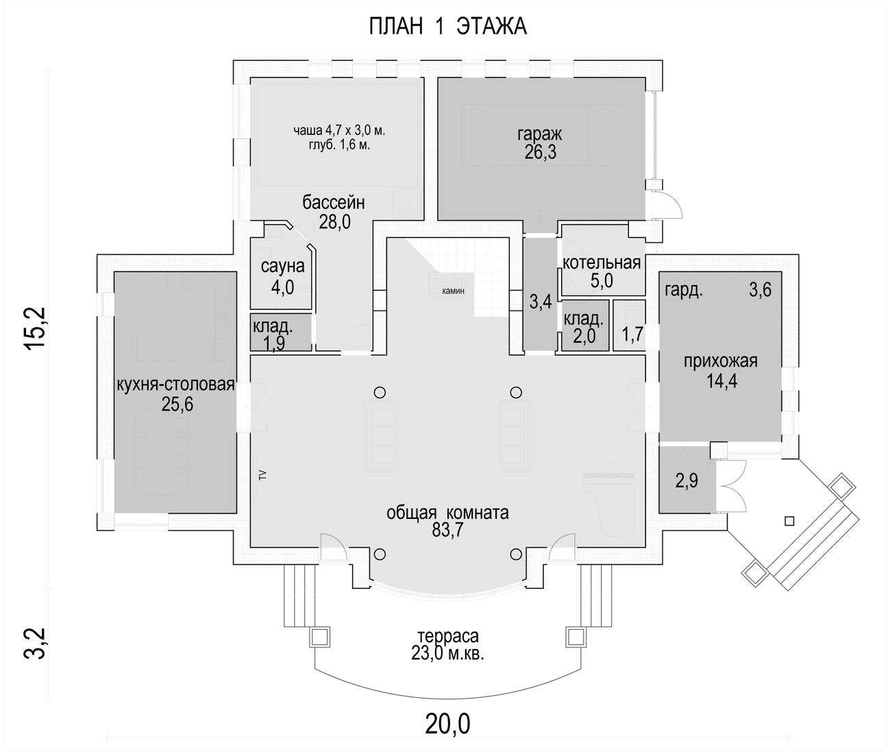 План проекта дома S1-283 фото 1