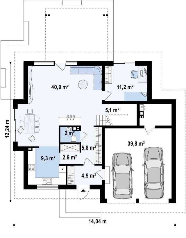 План проекта дома S3-239-1 фото 1