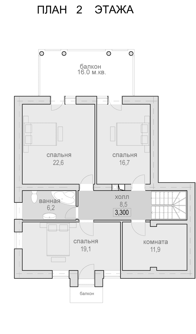 План проекта дома S1-254 фото 3