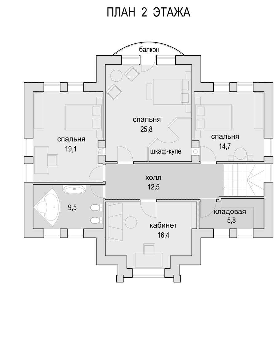 План проекта дома S1-209 фото 2