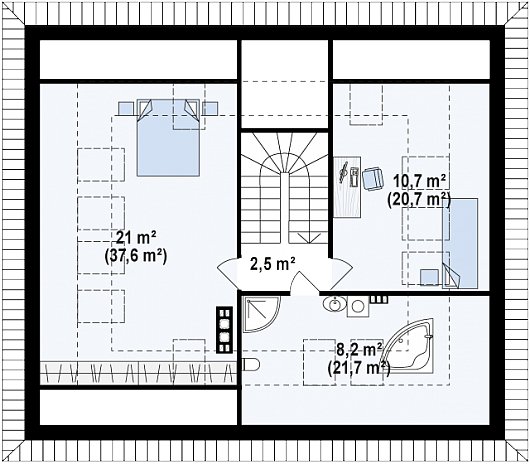 План проекта дома S3-177-3 фото 2