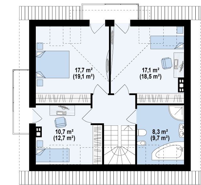 План проекта дома S3-131-2 фото 2