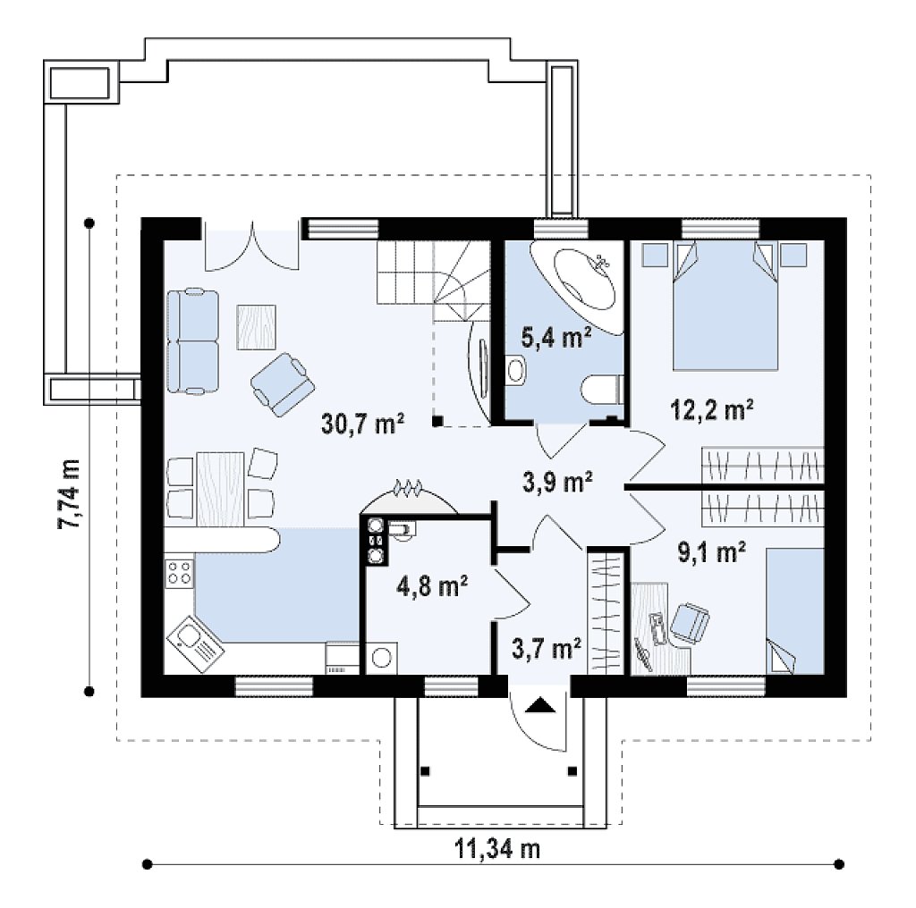 План проекта дома S3-137-1 фото 1