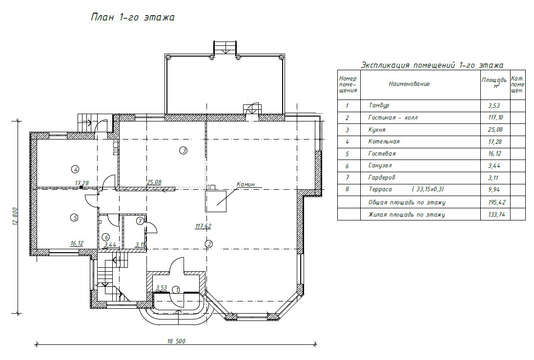 План проекта дома S-345 фото 1