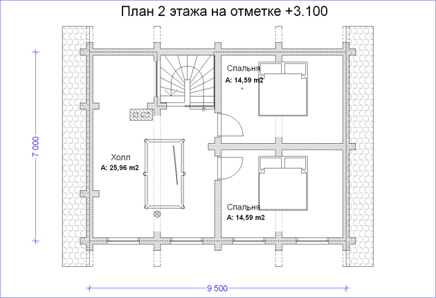 План проекта дома WB6-110 фото 2