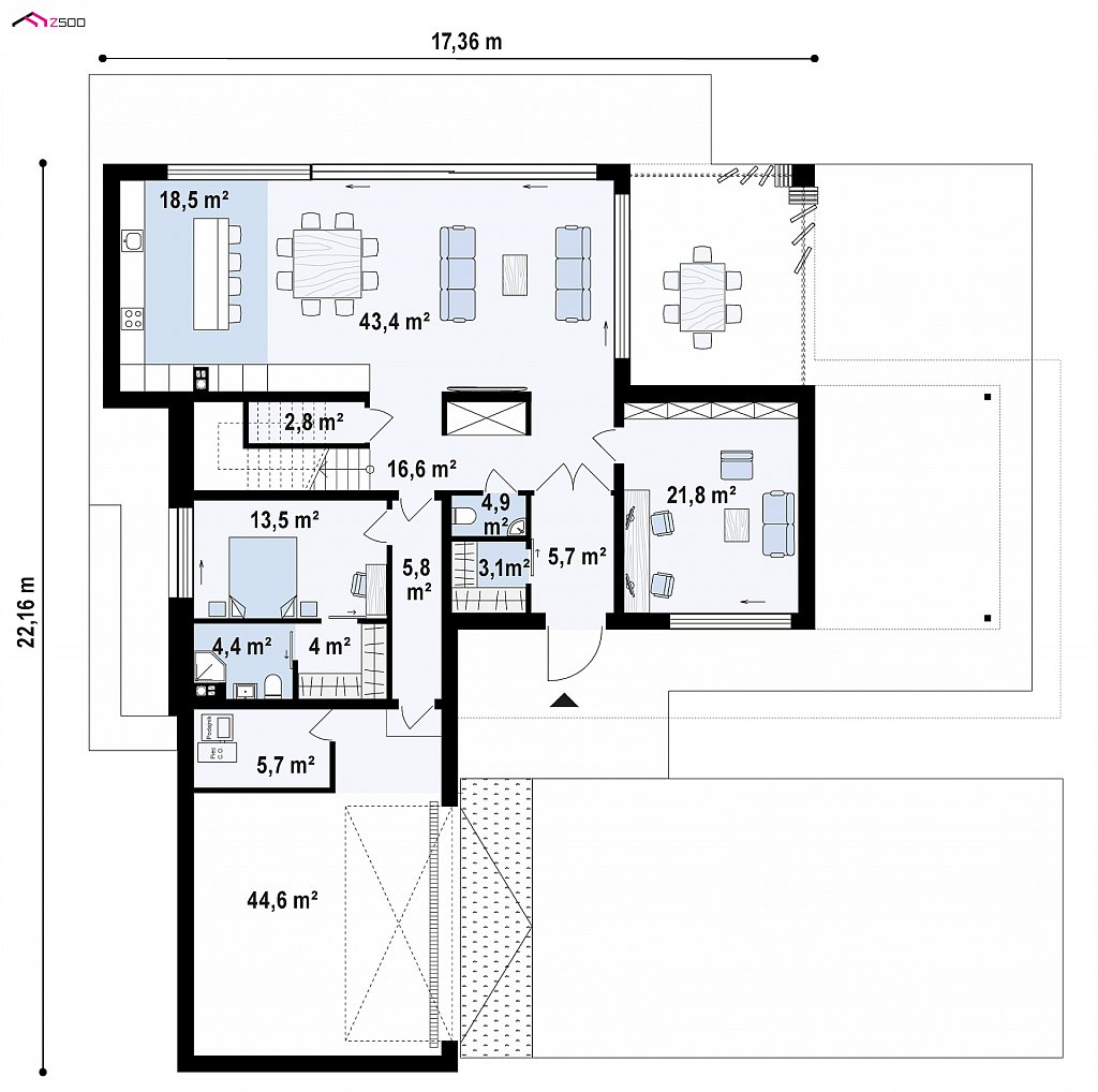 План проекта дома S3-277 фото 1