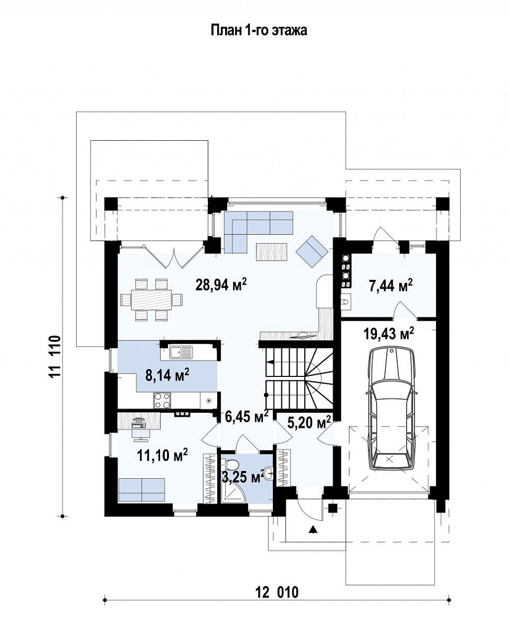 План проекта дома S3-210-1 фото 1