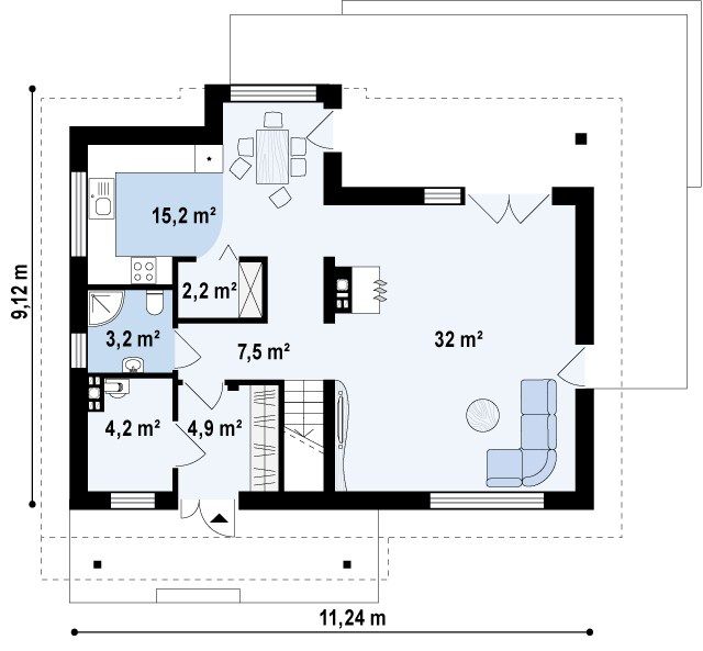 План проекта дома S3-139-4 фото 1