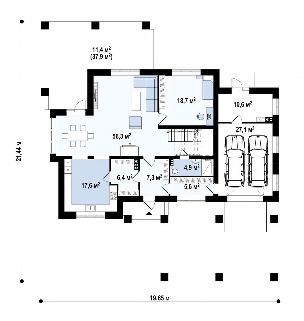 План проекта дома S3-275-2 фото 1