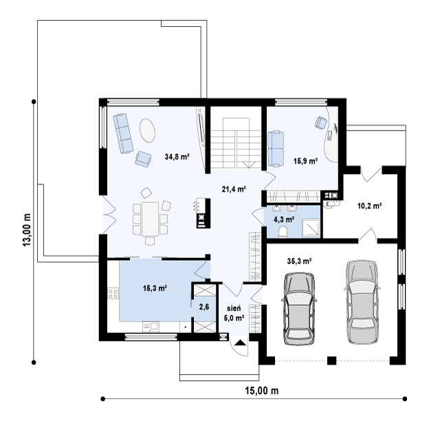 План проекта дома S3-252-1 фото 1