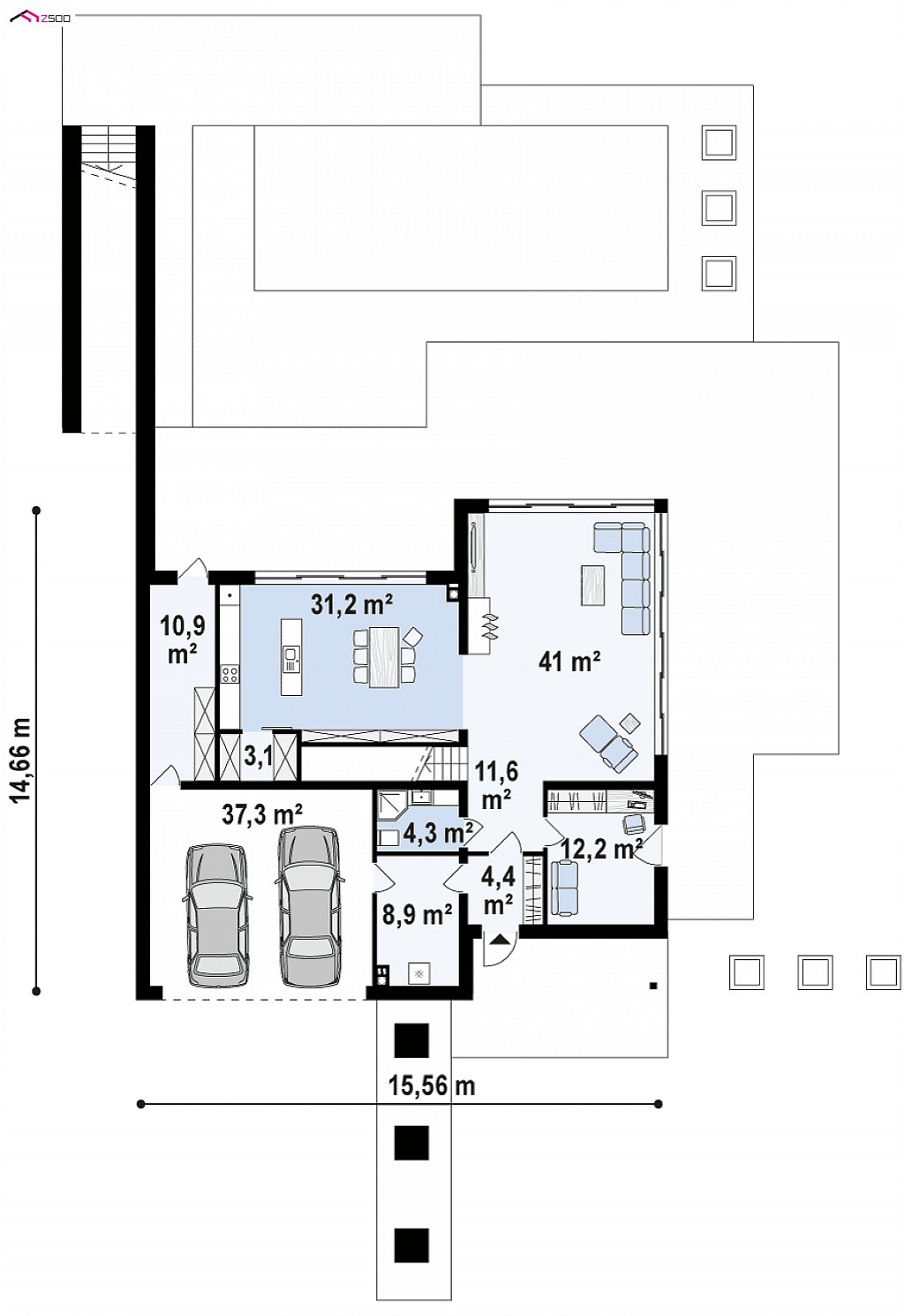 План проекта дома S3-225-2 фото 1