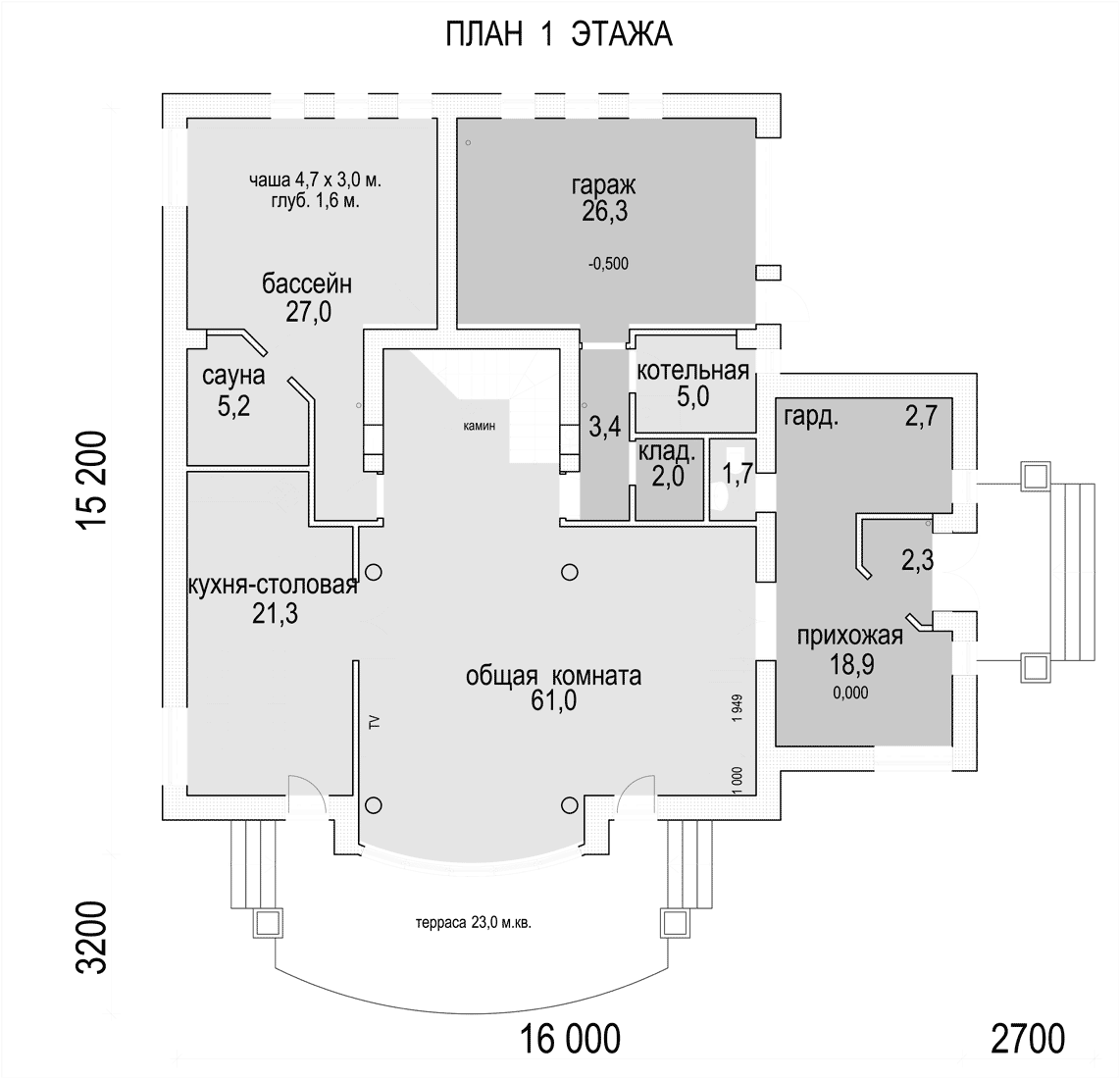 План проекта дома S1-255-1 фото 1
