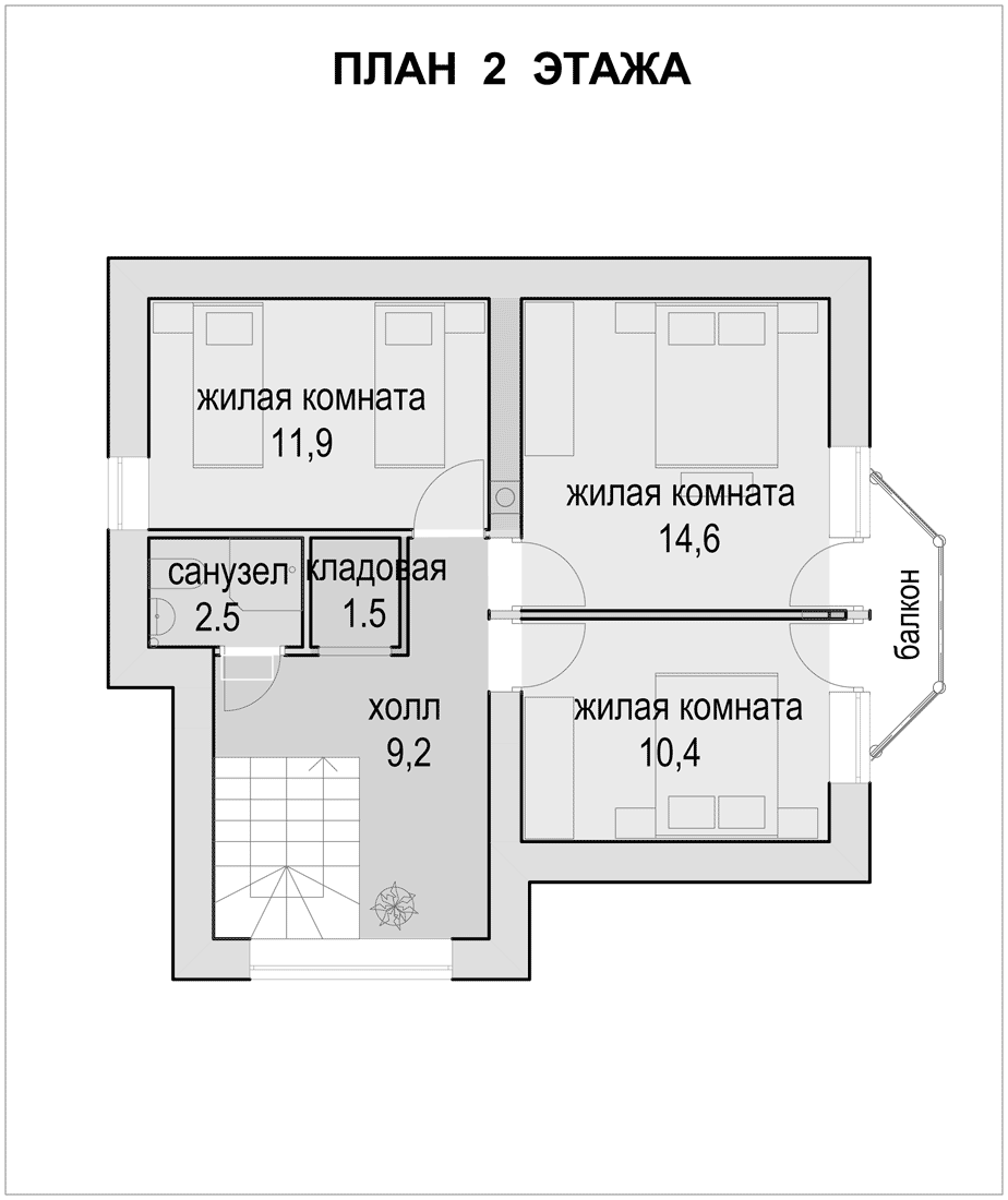План проекта дома S1-103 фото 2