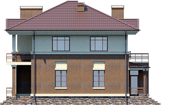 Пример индивидуального проектирования фасада дома 3