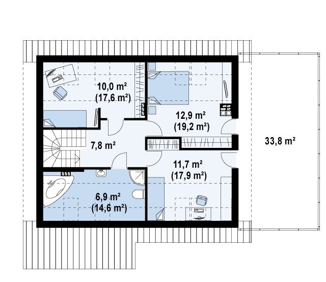 План проекта дома S3-186-1 фото 2