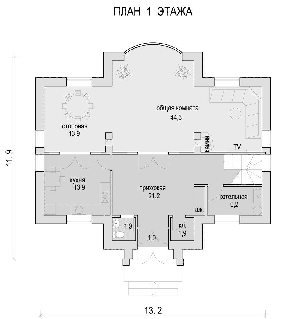 План проекта дома S1-209 фото 1