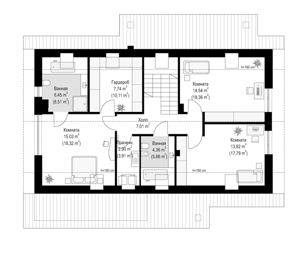 План проекта дома S8-214-1 фото 2