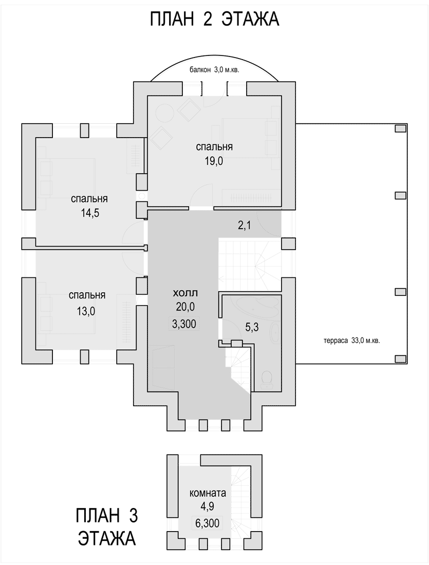 План проекта дома S1-155 фото 2