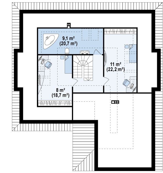 План проекта дома S3-252-2 фото 2