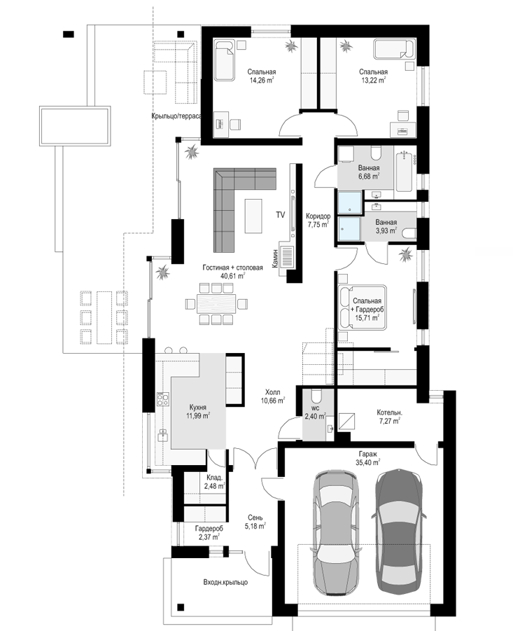 План проекта дома S8-223-1 фото 1