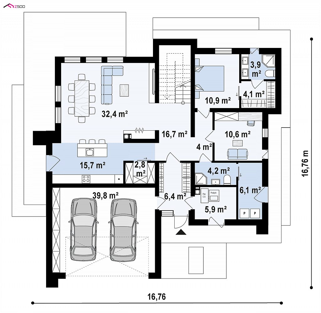 План проекта дома S3-211-3 фото 1