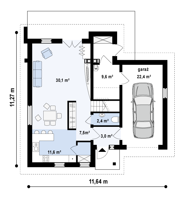 План проекта дома S3-172 фото 1