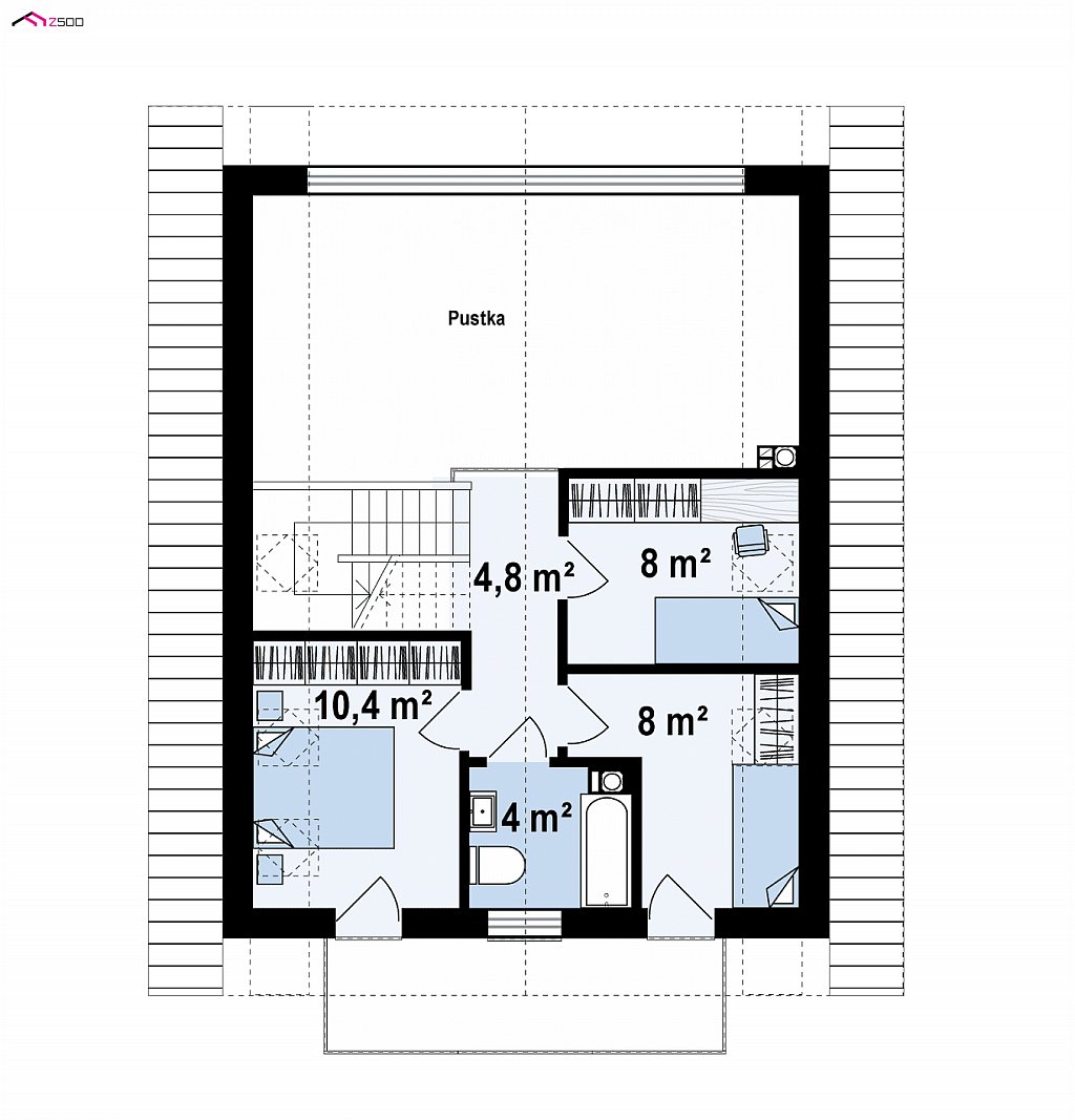 План проекта дома S3-104-2 фото 2