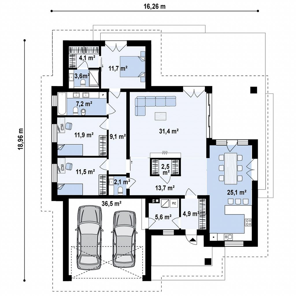 План проекта дома S3-181-12 фото 1