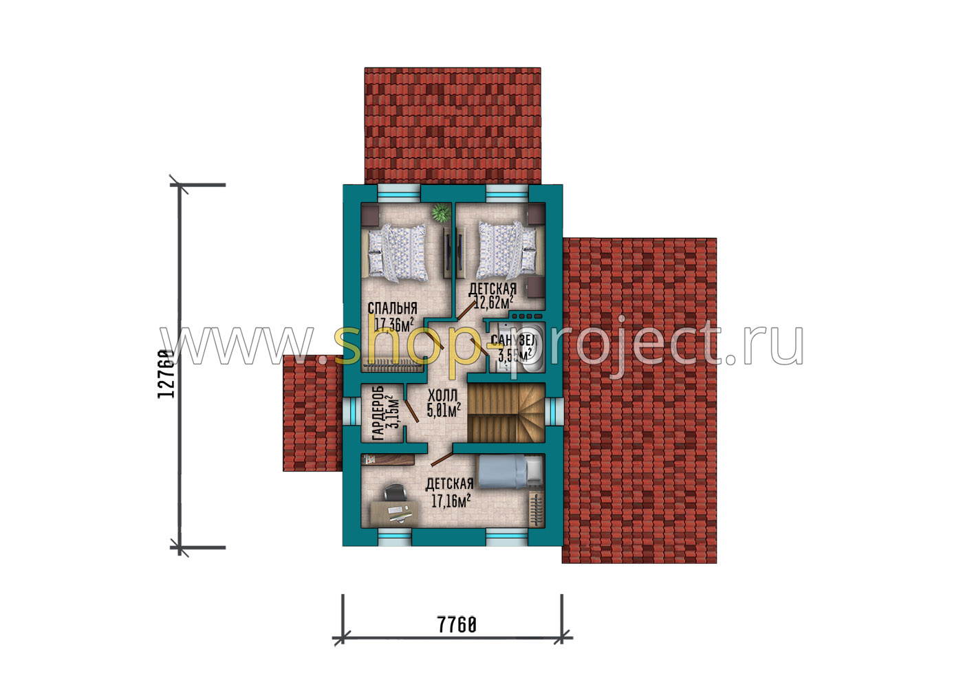 План проекта дома S2-167-6 фото 2