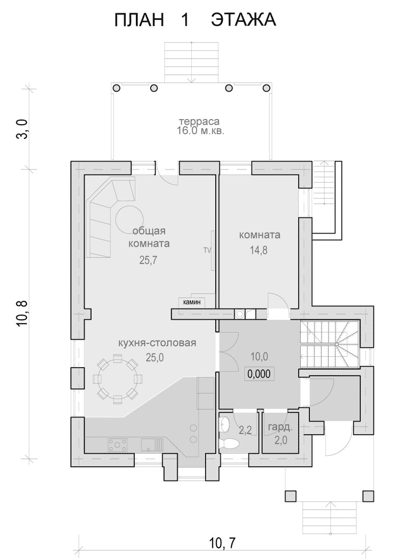 План проекта дома S1-254 фото 2