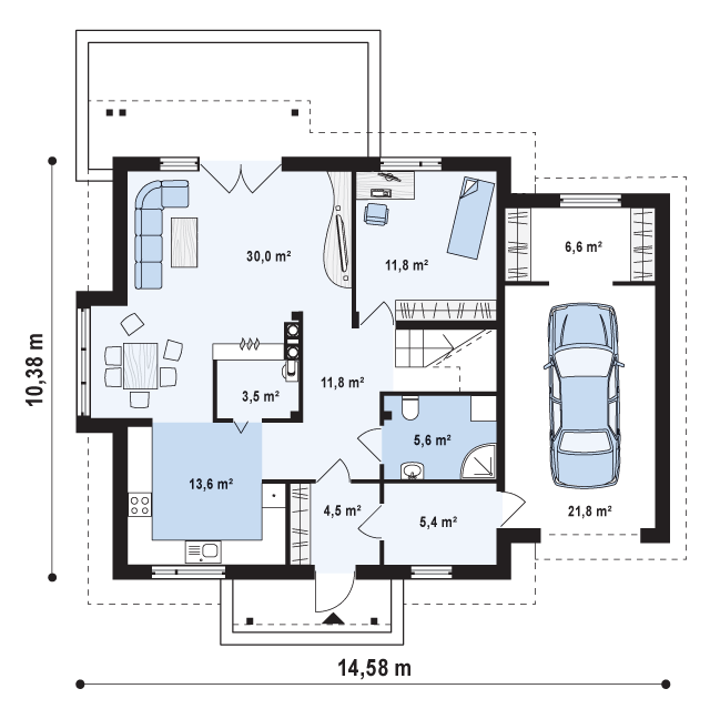План проекта дома S3-218-1 фото 1