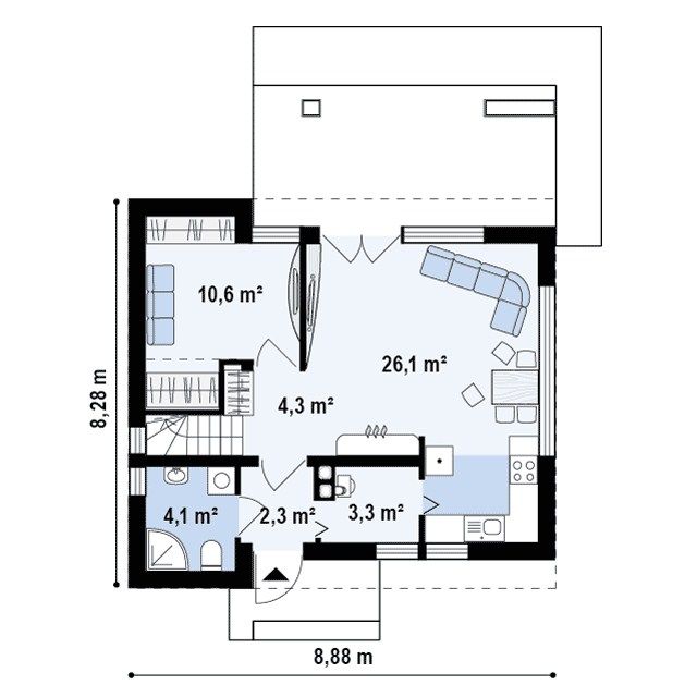 План проекта дома S3-101 фото 1