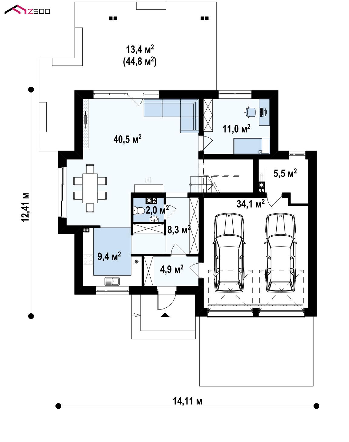 План проекта дома S3-232-1 фото 1