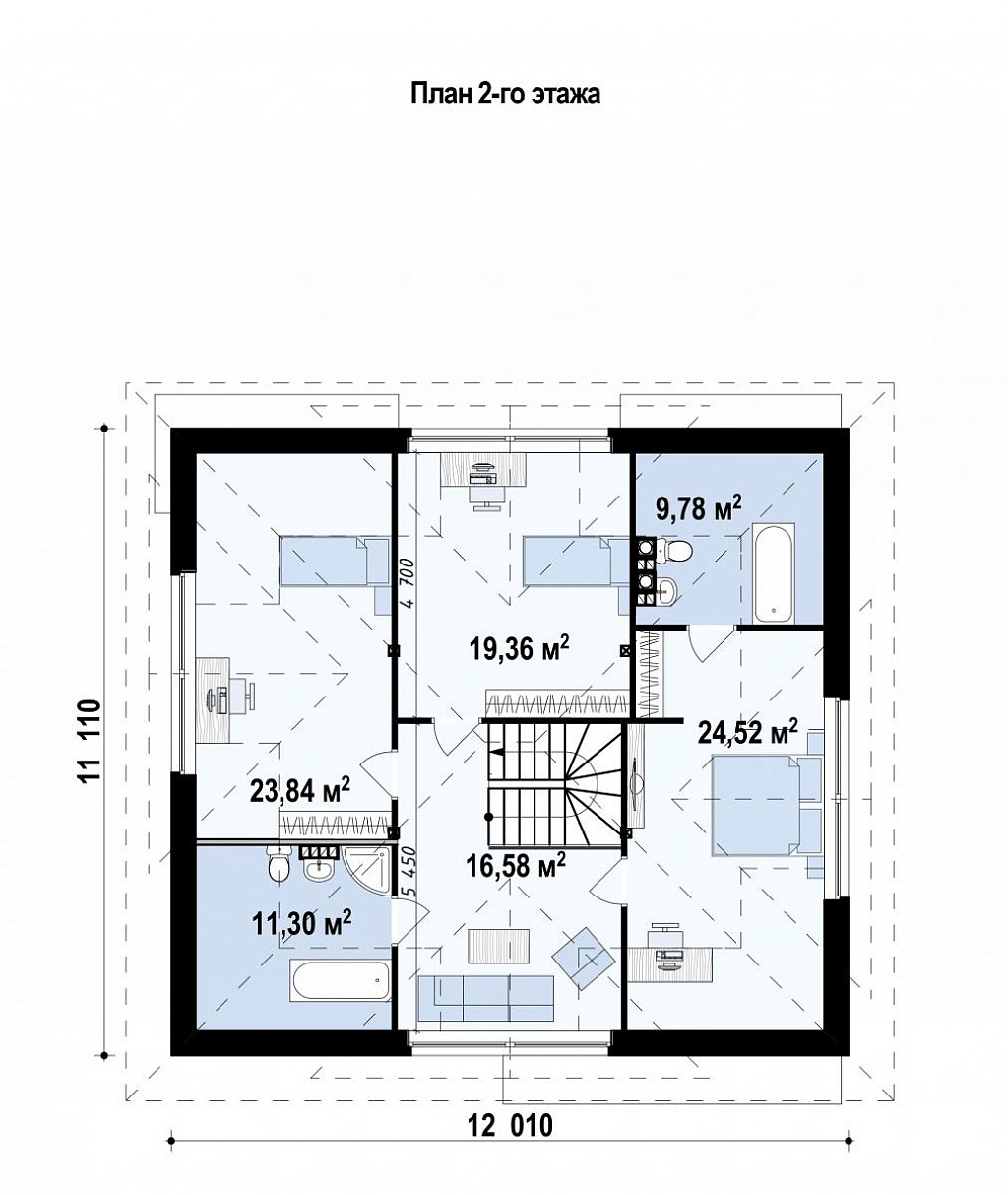 План проекта дома S3-210-1 фото 2