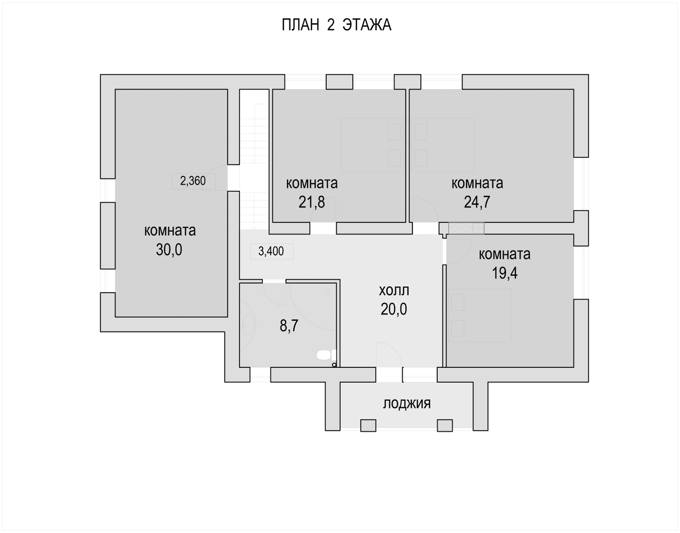 План проекта дома S1-409 фото 3