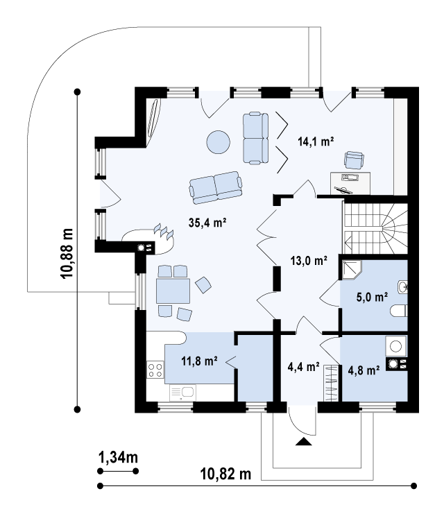 План проекта дома S3-170 фото 1