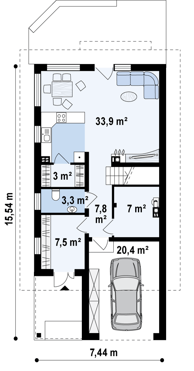 План проекта дома S3-144 фото 1