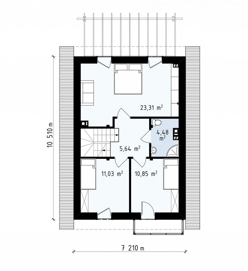 План проекта дома S3-102-3 фото 2
