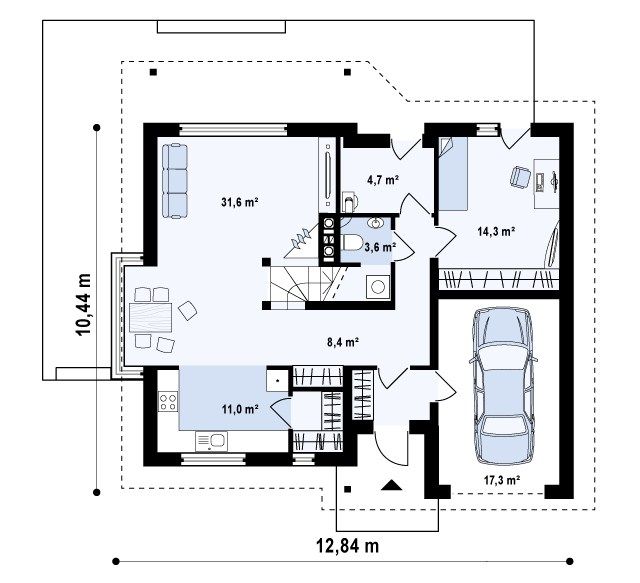 План проекта дома S3-175 фото 1