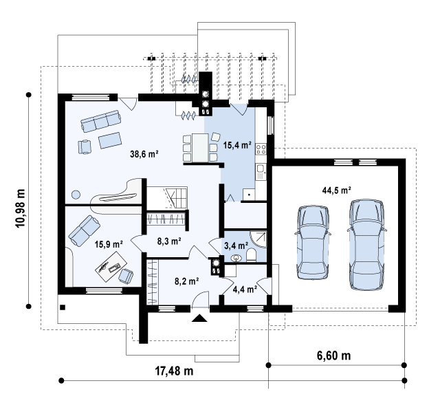 План проекта дома S3-234 фото 1