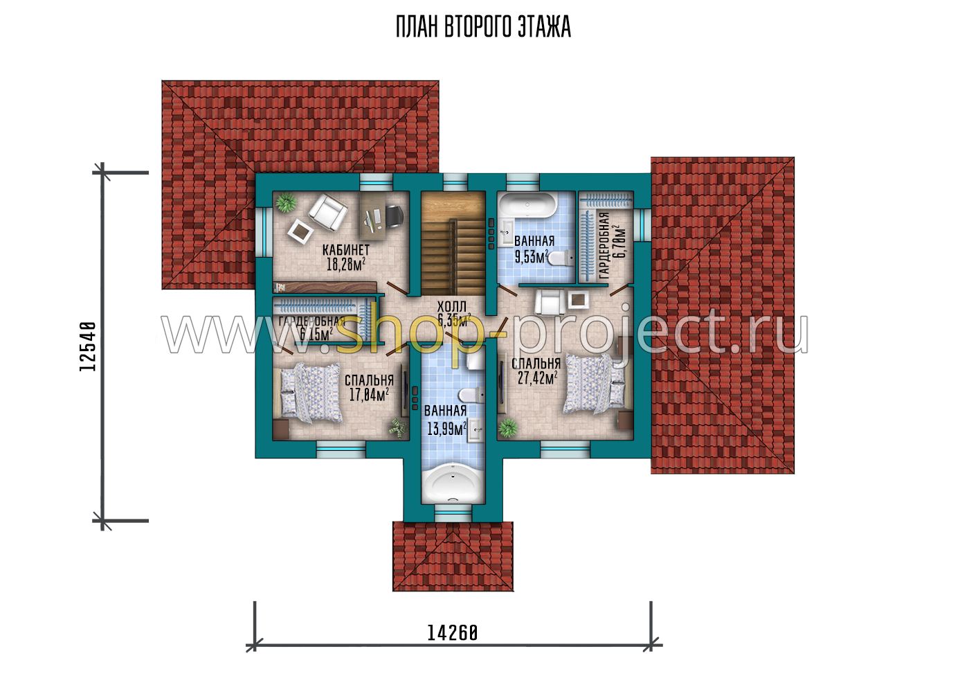 План проекта дома S2-273-1 фото 2