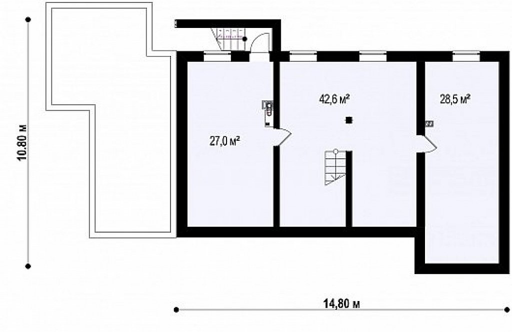 План проекта дома S3-274 фото 1