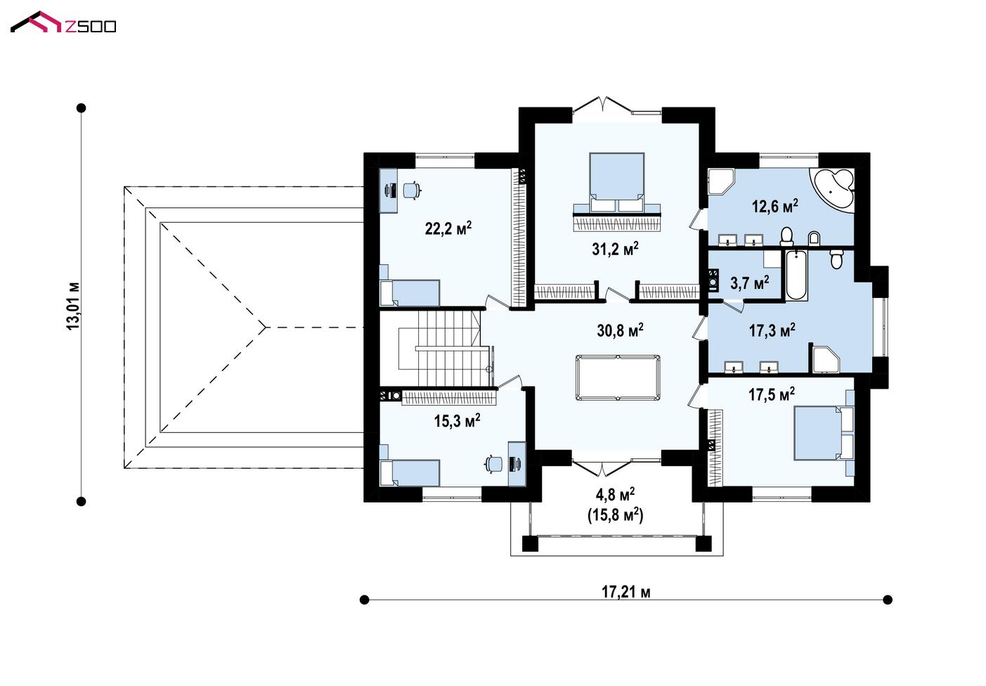 План проекта дома S3-355 фото 2