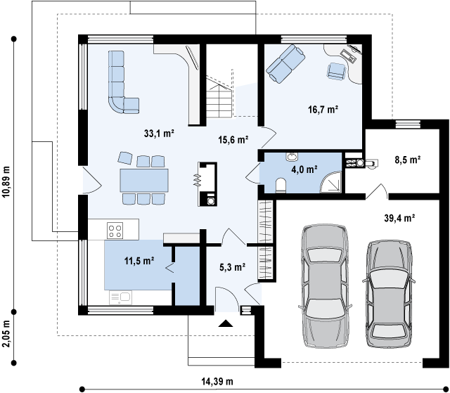План проекта дома S3-231-1 фото 1