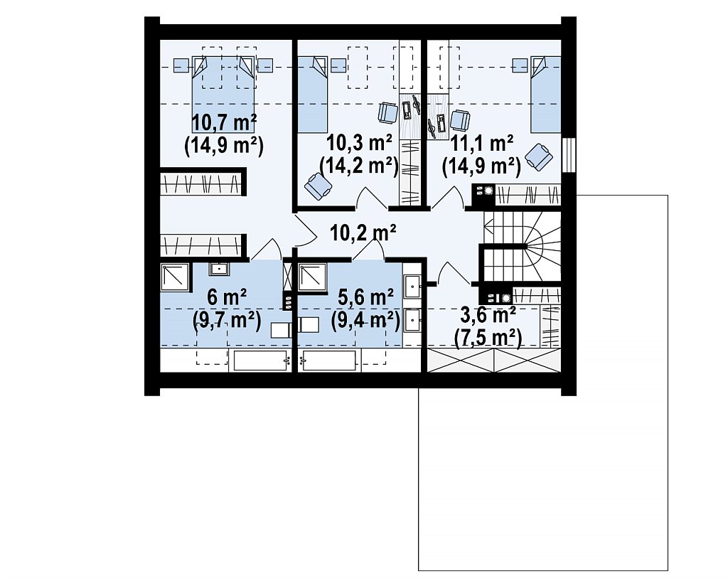 План проекта дома S3-165-2 фото 2
