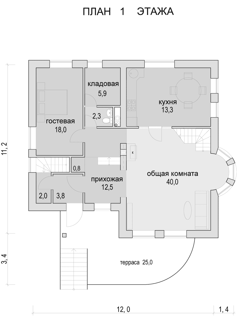 План проекта дома S1-314 фото 2