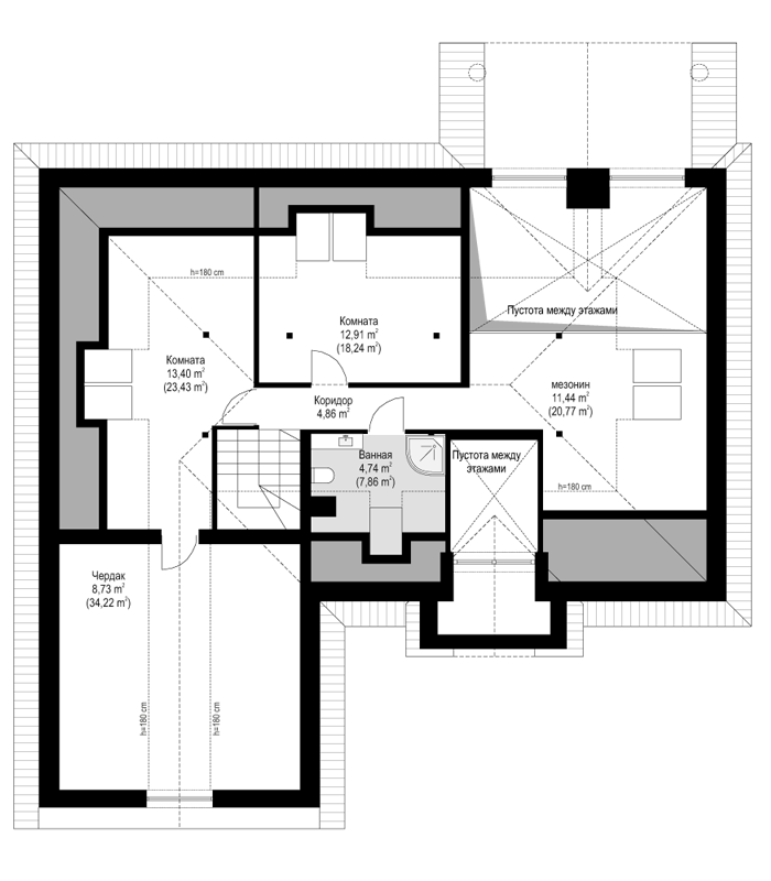 План проекта дома S8-264-2 фото 2