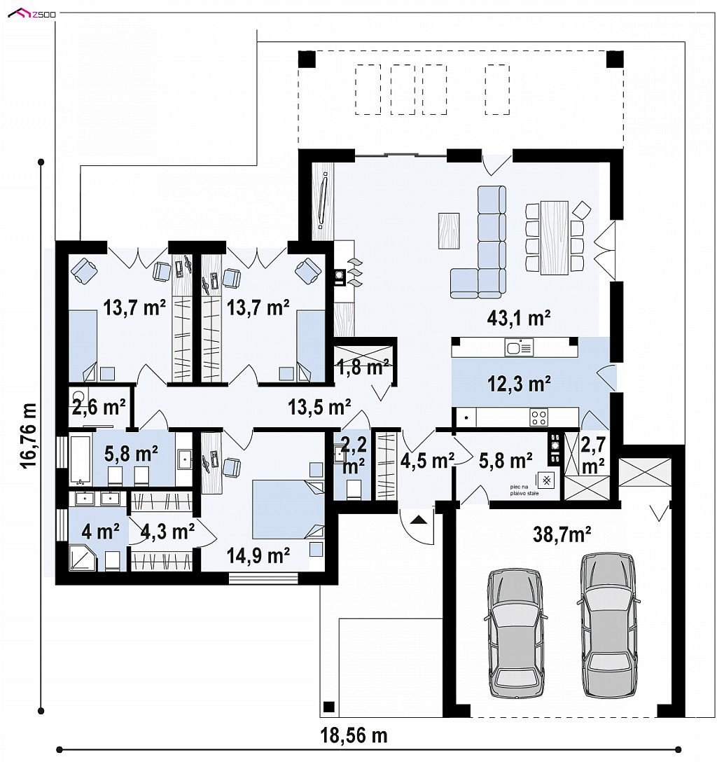 План проекта дома S3-179-5 фото 1