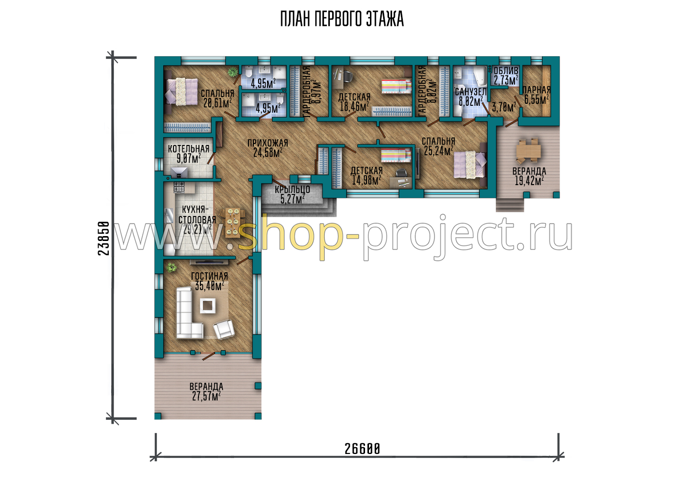 План проекта дома S2-247 фото 1